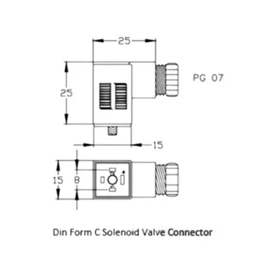Conector DIN 43650-C MINI 4 pinos 4