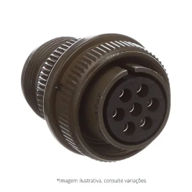 Conector Militar 7 pinos Fêmea - MS3106A16S-1S